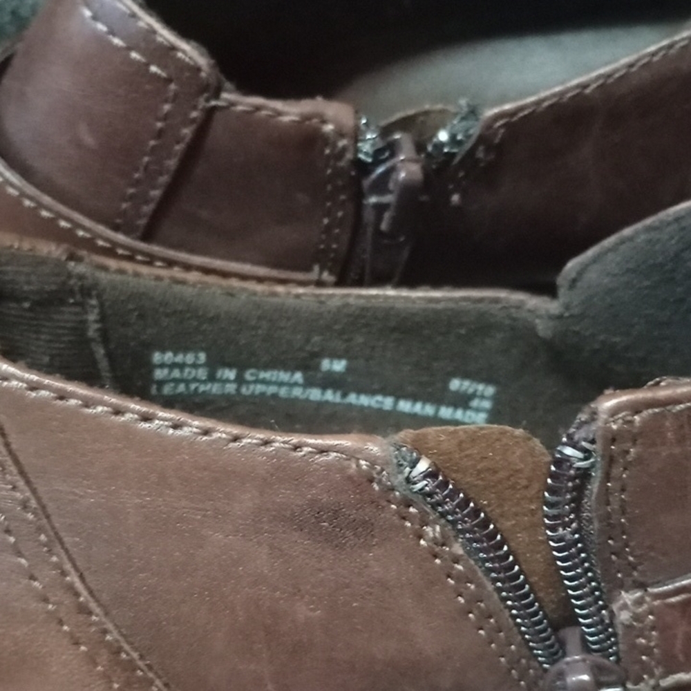 Clarks Brown Heeled Boots with Buckle Strap - Picture 8 of 9